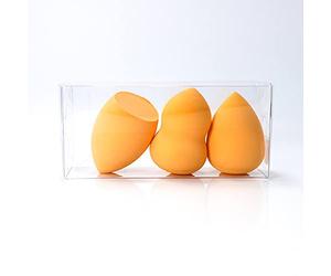 Namzi Lot de 3 éponges de beauté pour maquillage liquide et crème, couverture à construire, éponge de fond de teint pour base naturelle, mousse sans latex, orange A40