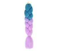 Namzi Lot de 3 extensions de cheveux synthétiques tressés pour femme - 100 g/paquet - 61 cm - Haute température - Pour tresses au crochet torsadées - Vert paon à violet clair