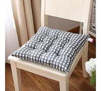 Namzi Lot de 4 coussins de chaise carrés 40 x 40 cm pour maison, bureau, salle à manger avec liens