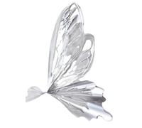 Namzi Lot de 40 feuilles de papier d'emballage pour fleurs, imperméable, transparent, ailes de papillon, 56,1 x 50 cm, argent