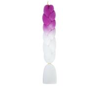 Namzi Lot de 6 extensions de cheveux synthétiques tressés pour femme - 100 g/paquet - 61 cm - Haute température - Violet à blanc
