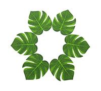 Namzi Lot de 60 feuilles de palmier artificielles - Décorations de fête - Feuilles de palmier artificielles pour safari, jungle, hawaïenne, Luau, décoration de table, mariage, anniversaire, plage