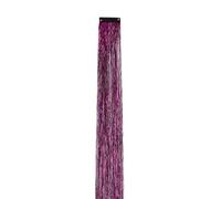 Namzi Lot de 8 extensions de cheveux à clipser avec strass multicolores pour fête - Multicolore - Violet rouge
