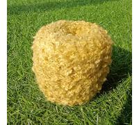 Namzi Pelote de laine acrylique douce en peluche pour la fabrication de cheveux de poupée, tricot, feutrage à l'aiguille, cheveux bouclés de laine de mouton cardée, fibre de mouton, 50 g (jaune)