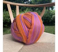 Namzi Pelote de laine pour tricot et crochet - 250 g - Orange et violet - 1 pièce - Pour projets de bricolage