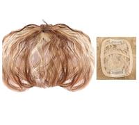 Namzi Perruque de cheveux humains courts et bouclés pour femme - Brun doré