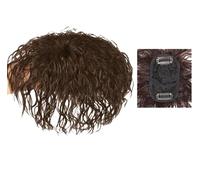 Namzi Perruque de cheveux humains courts et bouclés pour femme - Marron foncé