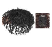 Namzi Perruque de cheveux humains courts et bouclés pour femme - Noir naturel