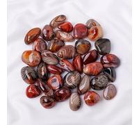 Namzi Pierre de cristal naturelle 500 g, texture rouge, grande pierre à rouler, 3-5 cm de taille