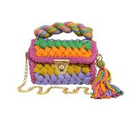 Namzi Sac tissé 1 pièce, joli sac fait à la main, design tissé élégant, accessoire tendance pour les sorties quotidiennes, indispensable pour un choix de mode B