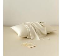 Namzi Taies d'oreiller de couleur unie, 48 x 74 cm, blanc, taie d'oreiller douce et confortable, 3 pièces