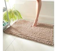 Namzi Tapis chenille doux et absorbant, tapis de sol pour décoration d'intérieur, pour usage quotidien et décoration, 1 pièce, 50 x 80 cm, touffeté, marron