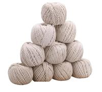 Namzi Twine, 10 Rolls 1.5mm ，DIY (bricolage) Crafts, Picture Display and Embellishments, Festive Twine for Gift Wrapping (Each 229 Feet)，Beige