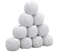 Namzi Twine, 10 Rolls 1.5mm ，DIY (bricolage) Crafts, Picture Display and Embellishments, Festive Twine for Gift Wrapping (Each 229 Feet)，White