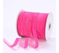 Namzi Vintage Velvet Ribbon, 0.39Inch X 50 Yards Christmas Ribbon for Gift Wrapping Holiday Floral Ribbon,Dark Pink
