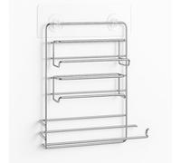 nan bath ltd Organisateur Cuisine - Support pour Rouleaux Essuie-Tout/Papier Alu/Film Étirable/Papier Sulfurisé… Fixation Nano Stick (sans Perçage)