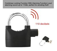 NAN® Serrure d'alarme de sécuritéde moto Verrouiller l'alarme, Cadenas d'alarme de moto portable, avec 2 clés pour motos NB288