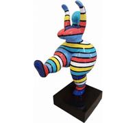 Nana-Art moderne rayée variante 2 50cm 50cm de haut Figurine de décoration/publicitaire - polyrésine - réduite - pour l'extérieur