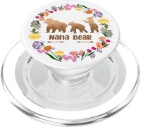Nana Bear - Mimi Mimi - Motif Floral - Marron PopSockets PopGrip pour MagSafe