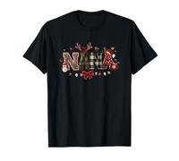 Nana Bonnet de Père Noël Motif Renne de Noël T-Shirt