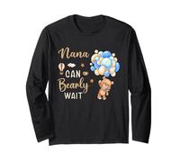 Nana Can Bearly Wait Bear Genre Neutral Boy Baby Shower Manche Longue