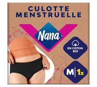 Nana Culotte Menstruelle Lavable Coton Bio - Flux Abondant - Noir - Coupe Hipster - M x1