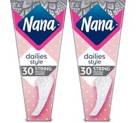 Nana Dailies Style Protège-Lingerie String - Protège-Slip Fin et Flexible - 30 Protège-Slips - Lot de 4