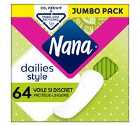 Nana Dailies Style Protège-Lingerie Voile Si Discret - Protège-Slip Ultra Fin et Respirant pour Tous Types de Lingerie - 64 Protège-Slips en Pochette Individuelle