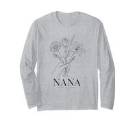 Nana Floral Bouquet Fête des Mères Manche Longue
