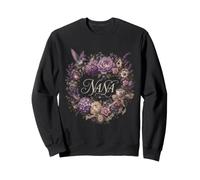 Nana Floral Colibri Jardin Grandma Fleurs Vintage Sweatshirt