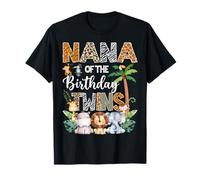 Nana of the Birthday Twins Safari Jungle Animal Amoureuse T-Shirt
