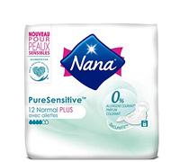 NANA PureSensitive Ultra Normal Plus Serviettes Hygiénique avec Ailettes - Lot de 4