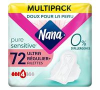 Nana PureSensitive Ultra Régulier Plus - 72 Serviettes Hygiéniques