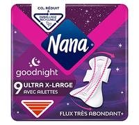 Nana Serviette ultra Goodnight Extra Large - Ensemble de 9 serviettes de table déco - Art imprimé mural - Salle à manger - Classique, Chambre à coucher