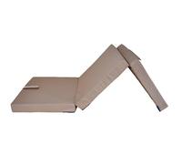 nana shop Pliable 3 sections - Lit pour invités, Lit pliant de voyage, Cube multifonctionnel, Pouf peu encombrant (beige, 200 x 70 x 10 cm)