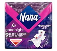Nana Ultra Extra-Large Avec Ailettes Flux Très Abondants Plus, 9 Serviettes