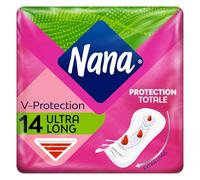Nana Ultra Long Serviettes Hygiéniques - Flux Abondants - 14 Serviettes En Pochette Individuelle