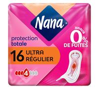 NANA Ultra Normal Serviettes Hygiéniques avec Ailettes x16 (Lot de 4)
