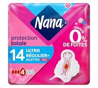 Nana Ultra Régulier Plus Deo - 14 Serviettes Hygiéniques avec Ailettes