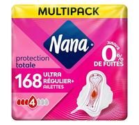Nana Ultra Régulier Plus Lot de 6x28 Serviettes Hygiéniques avec Ailettes