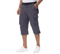 NANAMEEI Short Cargo Homme Pantacourt Hommes Bermuda de Travail Homme Pantalon Court Hommes Short Travail Gris Foncé XL
