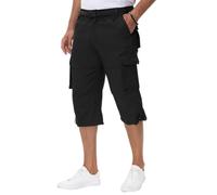 NANAMEEI Short Cargo Homme Pantacourt Hommes Short Travail Homme Bermuda de Travail Hommes Pantalon Court Noir XL