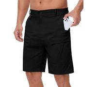 NANAMEEI Short de Travail Homme Les Baroudeurs Shorts Randonnée Hommes Short Tactique Homme Shorts Militaire Hommes Bermuda Travail Noir S