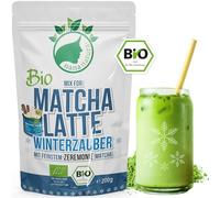NanaNatura Poudre bio Matcha Latte Mix - Magie d'hiver avec 22 % de matcha de cérémonie du Japon et d'épices aromatiques - Pour un thé délicieux et douillet