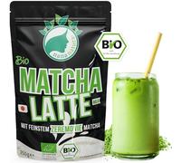 NanaNatura's Instant Bio Matcha Latte en Poudre BIO avec Matcha de Cérémonie du Japon 250 g - à déguster chaud ou froid