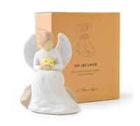 NANAOUS Ange Gardien Figurine, Ange Statuette Decoration Figurines de Collection, Statue Figurine Communion Fille, Bapteme Cadeau Anniversaire Femme