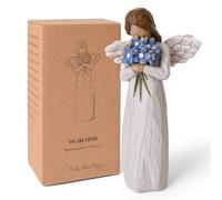 NANAOUS Forget Me Not Figurines d'ange gardien, cadeaux de condoléances pour la perte d'un être cher, cadeaux de fausse couche pour mères, statue sculptée peinte à la main pour décoration d'intérieur
