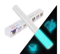 NANAPLUMS Film de transfert textile - Film à repasser phosphorescent - 30,5 x 100 cm - Vinyle HTV phosphorescent pour textiles