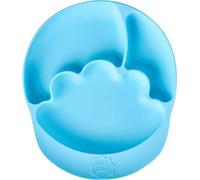 Nana's Manners Assiette en silicone avec ventouse Bleu
