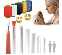 NANASUGUR 36 Pièces Kit Couture, Kit de Couture Complet avec Aiguilles Couture, Enfile-Aiguilles & Découseur, Idéal pour Débutants et Professionnels Voyage et Réparation
